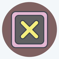 Fototapeta premium Icon Delete Button. related to Delete symbol. color mate style. simple design illustration