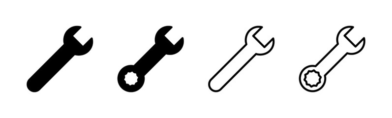 Wrench icon set. repair icon vector. tools icon vector