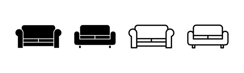 Sofa icon set. sofa icon illustration