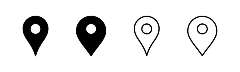 Pin icon set. Location icon vector. destination icon. map pin