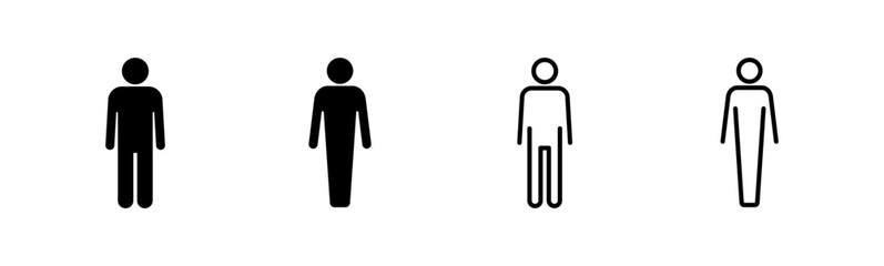 Obraz premium Man icon set. male icon vector. human symbol