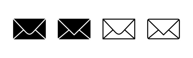 Mail icon set. email icon vector. E-mail icon. Envelope illustration