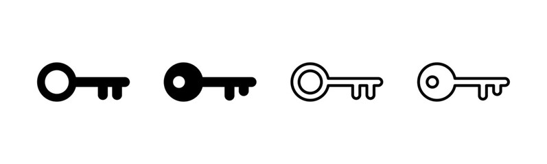 Key icon set. Key vector icon. Key symbol