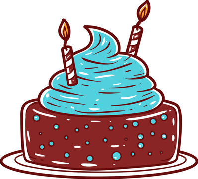 recommend clip art: Birthday cake, hand-drawn icon.