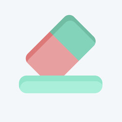 Icon Erase. related to Delete symbol. flat style. simple design illustration