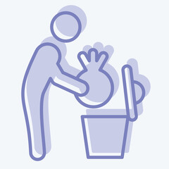 Icon Garbage. related to Delete symbol. two tone style. simple design illustration