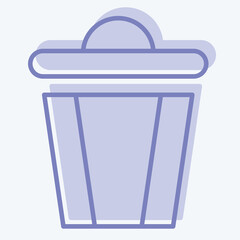 Icon Trash. related to Delete symbol. two tone style. simple design illustration
