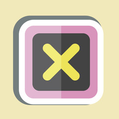 Obraz premium Sticker Delete Button. related to Delete symbol. simple design illustration