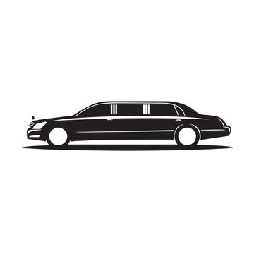 recommend clip art: Limousine in cartoon, doodle style . Image for t-shirt, web, mobile apps and ui. Isolated 2d vector illustration in logo, icon, sketch style, Eps 10, black and white. AI Generative