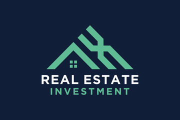 Letter X for Real Estate Remodeling Logo. Construction Architecture Building Logo Design Template Element.