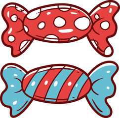 Candy, hand-drawn birthday icon.