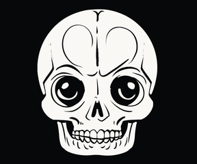 Vector illustration sketch of the skull and crossbones
