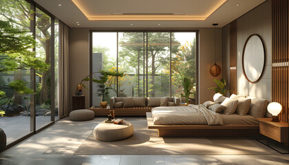 Fototapeta premium Interior of a bedroom