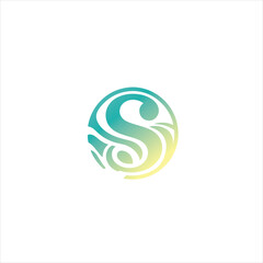 s letter vector. Capital letter S decorated with flowers and leaves. Vector floral logo isolated on white. Botanical monogram beautiful luxury letter S monogram 