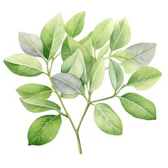 Fototapeta premium a watercolor illustration of Oregano clipart, herb element, isolated on white background