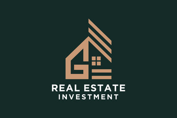 Obraz premium Letter G for Real Estate Remodeling Logo