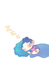 Persona durmiendo y soñando estilo ilustración digital