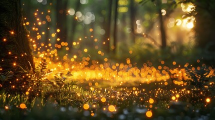 Sparkling Light in the Forest