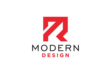 Abstract letter R logo design