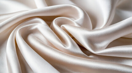 Obraz premium Luxurious white silk background, Abstract texture background of natural light color silk fabric.