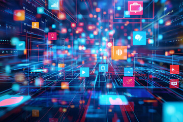 Fototapeta premium Exploring Digital Content