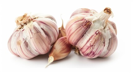 Obraz premium clove of garlic isolated on white background