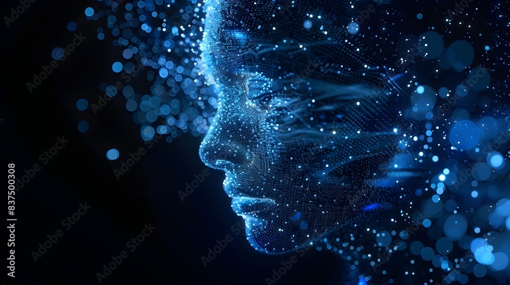 Canvas Prints radiant digital particle flow ethereal futuristic energy visualization concept