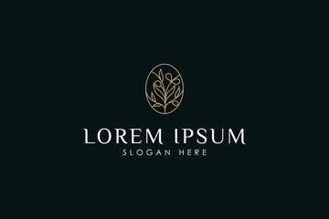 Olive tree logo. Extra virgin olive oil icon. Tree of life symbol. Premium line art vector Illustration design