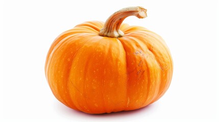 Obraz premium fresh pumpkin isolated on white background. vegetable food concept