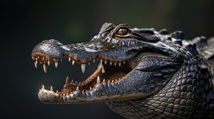 Predatory Alligator Close-Up
