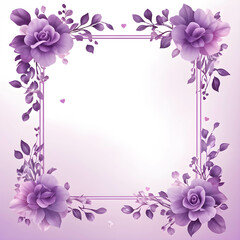 Valentine's Day themed frame, with nothing written, with blank space