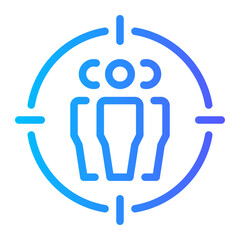 target audience gradient icon