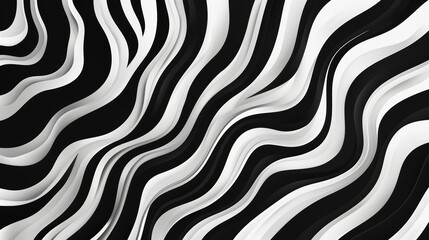 Black and white outline illustration features a captivating wavy line background, perfect for adding a subtle zebra texture to your pod creations