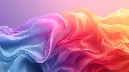 Fototapeta premium rainbow colors, wave gradient shape over Lilac purple background, round, centered