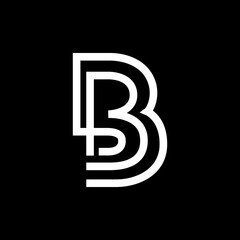 letter b business brand identity modern logo design vector