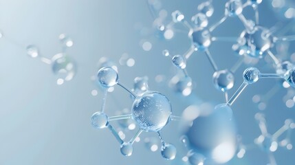 Interconnected Molecular Spheres in Scientific Banner