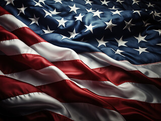 Gorgious American flag blowing in the wind background