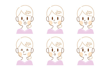 ピンクのスクラブを着た医療関係の女性