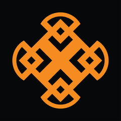 ceramic or tile designs with orange and black background