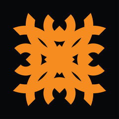 ceramic or tile designs with orange and black background