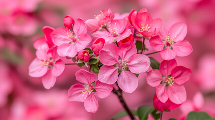 Obraz premium A bunch of pink flowers with a pink background. The flowers are in full bloom and are very pretty