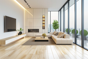 Fototapeta premium Modern Minimalist Living Space