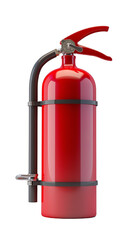 High-quality image of a red fire extinguisher with a black hose and red handle, perfect for safety and emergency-related projects.
