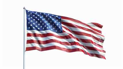 Fototapeta premium american flag isolated on white
