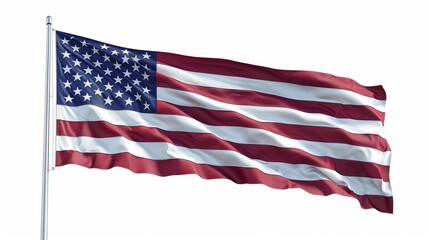 Fototapeta premium american flag isolated on white
