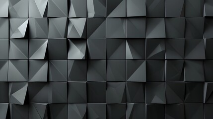 Obraz premium Sophisticated Semigloss Triangular Tile Wall with Dimensional 3D Blocks