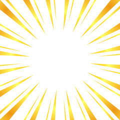 金色風のグラデーションの集中線の素材