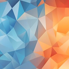 Obraz premium Vibrant Crystal Pattern Abstract 3D Geometric Background with Split-Complementary Colors