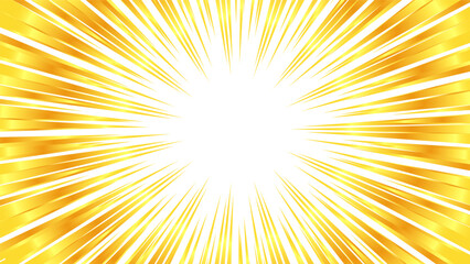 金色風のグラデーションの集中線の素材