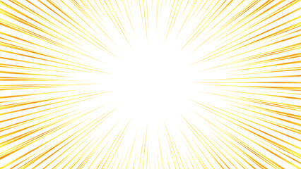 金色風のグラデーションの集中線の素材